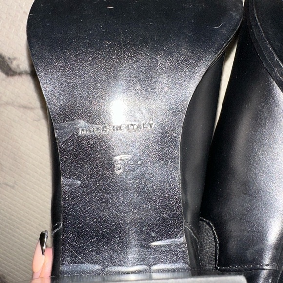 NWOT Everlane Women’s black leather ankle heeled boots booties 5 - Picture 12 of 14